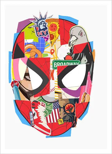 Urban Web Hero - NYC Pop Art Collage