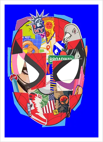 Urban Web Hero - NYC Pop Art Collage