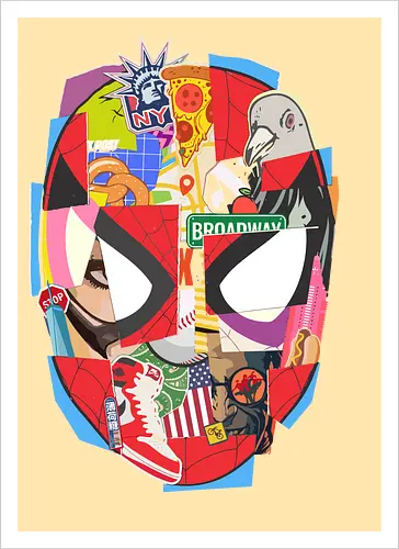 Urban Web Hero - NYC Pop Art Collage