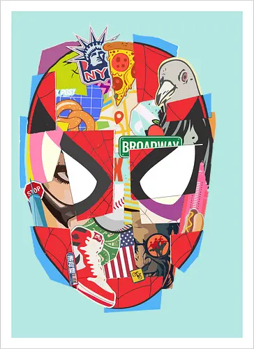 Urban Web Hero - NYC Pop Art Collage