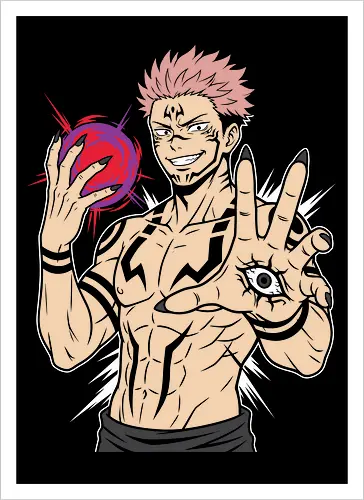 Malevolent Cursed Demon - Dark Anime Aesthetic