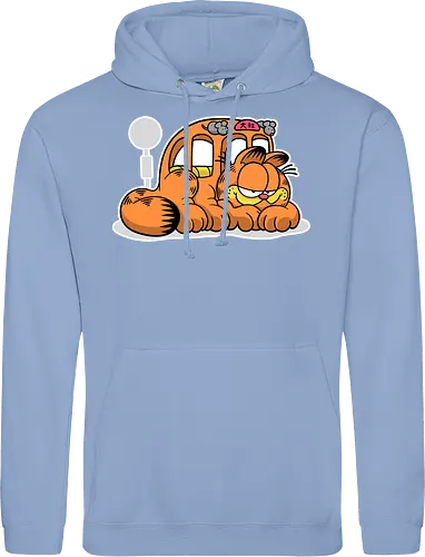 Fauler Oranger Katzenbus Lustig Cartoon Anime Mashup Geek