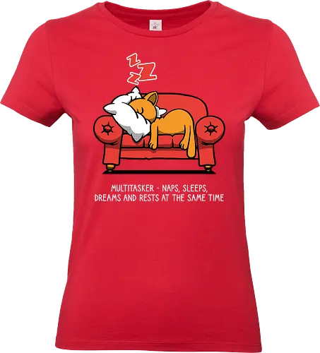 Multitasker - Cat, Cats, Naping, Nap, Multitasker - Standard T-Shirt (Women)