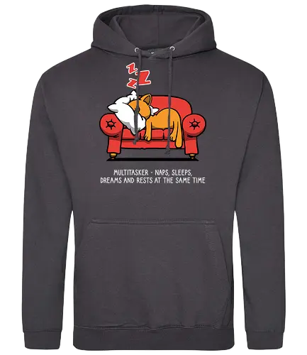 Multitasker - Cat, Cats, Naping, Nap, Multitasker - Standard Hoodie