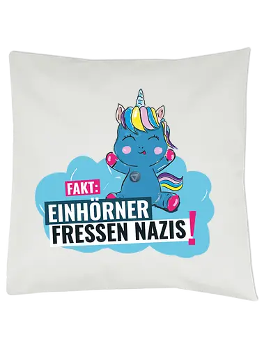 Einhorn - Kissenbezug (weiß)