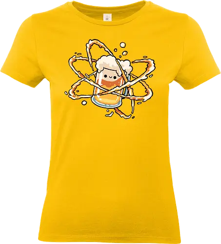 Beer Atom - atomic, alcohol, atom, beer, chemistry, chemistry teacher, drink, drinking, drunk, element, nuclear, periodic table, physics, science, scientist - Standard T-Shirt (Women)