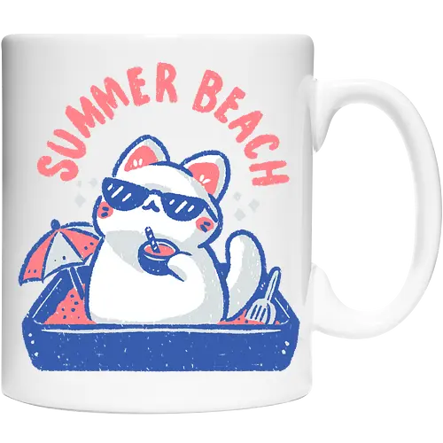 Funny Summer Beach Cat