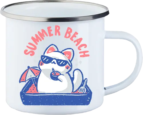 Funny Summer Beach Cat