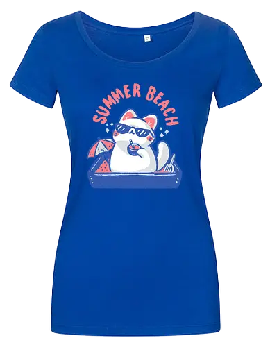 Funny Summer Beach Cat