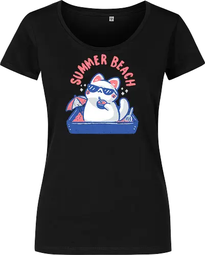 Funny Summer Beach Cat