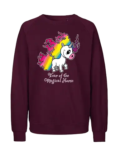 Year of the Magical Horse - Year of the Magical Horse, Unicorn, Magical - Fairtrade Sweatshirt