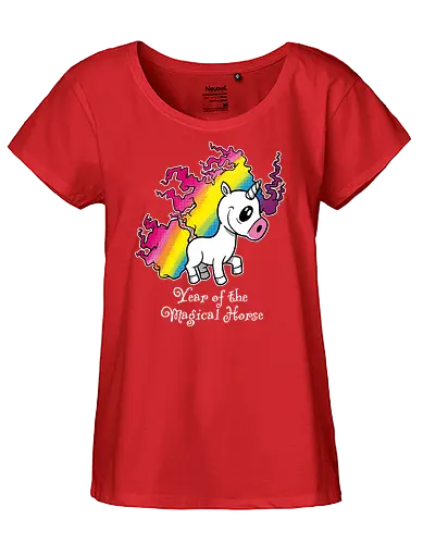 Year of the Magical Horse - Year of the Magical Horse, Unicorn, Magical - Fairtrade Girl Shirt