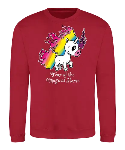 Year of the Magical Horse - Year of the Magical Horse, Unicorn, Magical - Sweatshirt