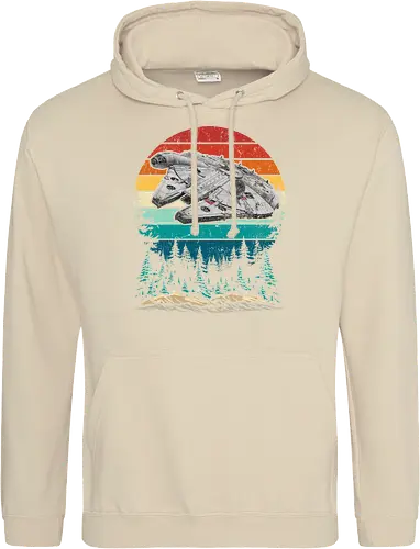 Falcon vintage - stars, galaxy, space, sci fi, science fiction movies, retro, vintage, falcon - Standard Hoodie