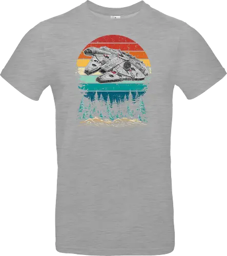 Falcon vintage - stars, galaxy, space, sci fi, science fiction movies, retro, vintage, falcon - Standard T-Shirt
