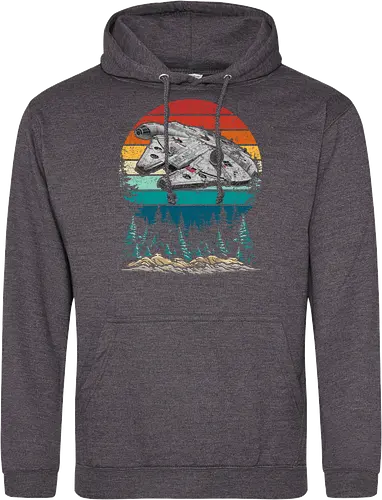 Falcon vintage - stars, galaxy, space, sci fi, science fiction movies, retro, vintage, falcon - Standard Hoodie