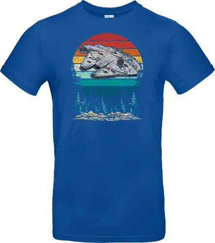 Falcon vintage - stars, galaxy, space, sci fi, science fiction movies, retro, vintage, falcon - Standard T-Shirt