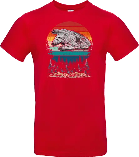 Falcon vintage - stars, galaxy, space, sci fi, science fiction movies, retro, vintage, falcon - Standard T-Shirt