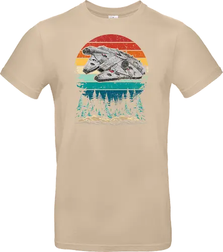 Falcon vintage - stars, galaxy, space, sci fi, science fiction movies, retro, vintage, falcon - Standard T-Shirt
