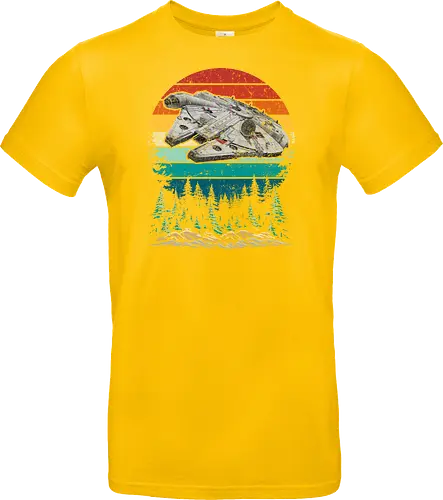 Falcon vintage - stars, galaxy, space, sci fi, science fiction movies, retro, vintage, falcon - Standard T-Shirt