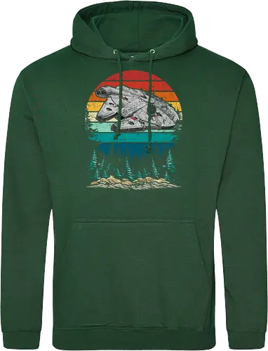 Falcon vintage - stars, galaxy, space, sci fi, science fiction movies, retro, vintage, falcon - Standard Hoodie