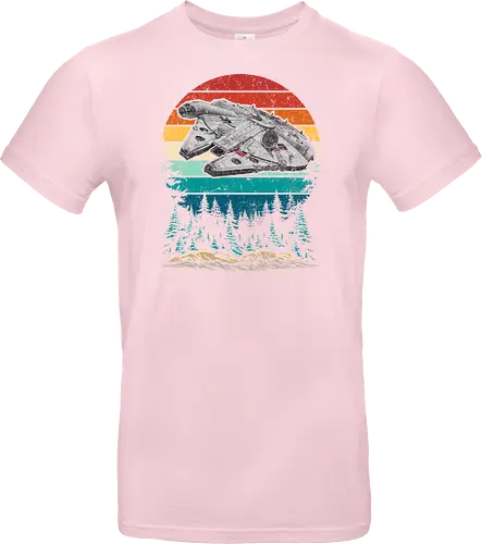 Falcon vintage - stars, galaxy, space, sci fi, science fiction movies, retro, vintage, falcon - Standard T-Shirt