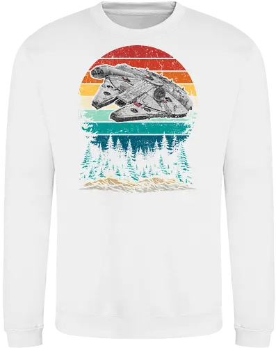 Falcon vintage - stars, galaxy, space, sci fi, science fiction movies, retro, vintage, falcon - Sweatshirt