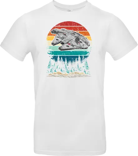 Falcon vintage - stars, galaxy, space, sci fi, science fiction movies, retro, vintage, falcon - Standard T-Shirt