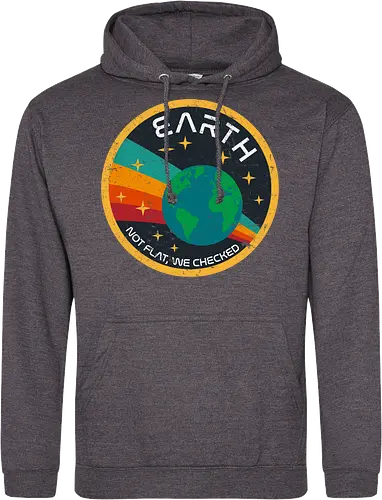 Not flat vintage - pluto, solar system, moon, planets, sun, retro, vintage, funny, earth - Standard Hoodie