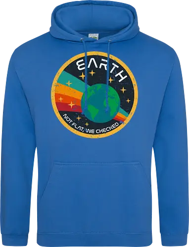 Not flat vintage - pluto, solar system, moon, planets, sun, retro, vintage, funny, earth - Standard Hoodie