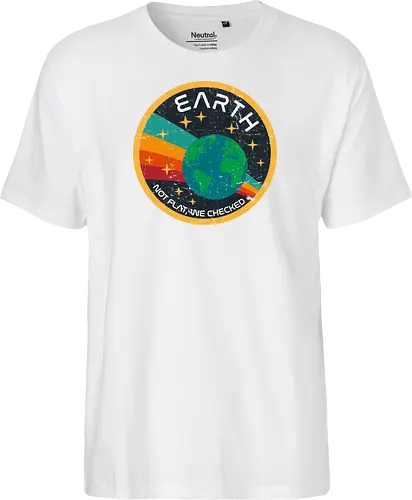 Not flat vintage - pluto, solar system, moon, planets, sun, retro, vintage, funny, earth - Fairtrade T-Shirt