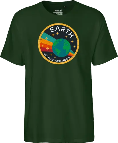 Not flat vintage - pluto, solar system, moon, planets, sun, retro, vintage, funny, earth - Fairtrade T-Shirt