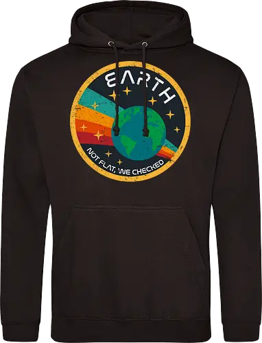 Not flat vintage - pluto, solar system, moon, planets, sun, retro, vintage, funny, earth - Standard Hoodie