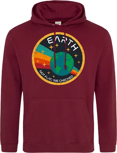 Not flat vintage - pluto, solar system, moon, planets, sun, retro, vintage, funny, earth - Standard Hoodie