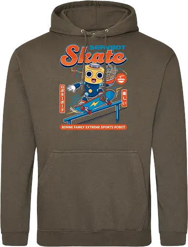 SERVBOT Skate - anime, manga, kawaii, japan, otaku, geek, nerd, retro, gaming, popculture, japanstyle, vaporwave, streetwear, gamer, cosplay - Standard Hoodie
