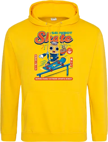 SERVBOT Skate - anime, manga, kawaii, japan, otaku, geek, nerd, retro, gaming, popculture, japanstyle, vaporwave, streetwear, gamer, cosplay - Standard Hoodie