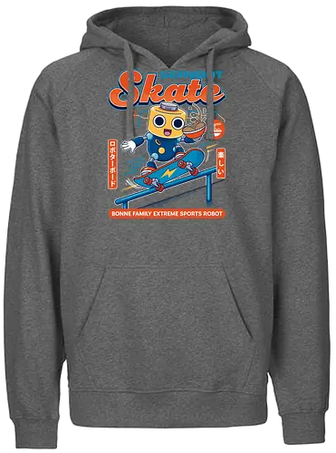 SERVBOT Skate - anime, manga, kawaii, japan, otaku, geek, nerd, retro, gaming, popculture, japanstyle, vaporwave, streetwear, gamer, cosplay - Fairtrade Hoodie