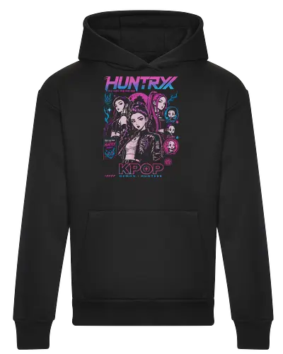 HUNTRX korean music demon hunter - kpop, anime, manga, demonhunter, huntrx, korea, koreanpop, kawaii, retroanime, vaporwave, girlpower, otaku, japanstyle, geekshirt, popculture - Heavyweight Hoodie