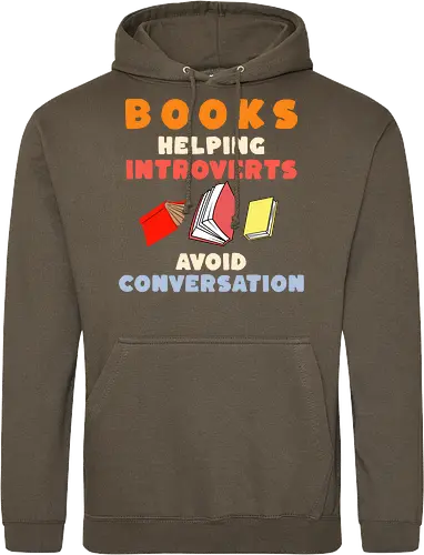 Bücher Helfen Introvertierten Gespräche Zu Vermeiden – Lustiges Lese Humor Design