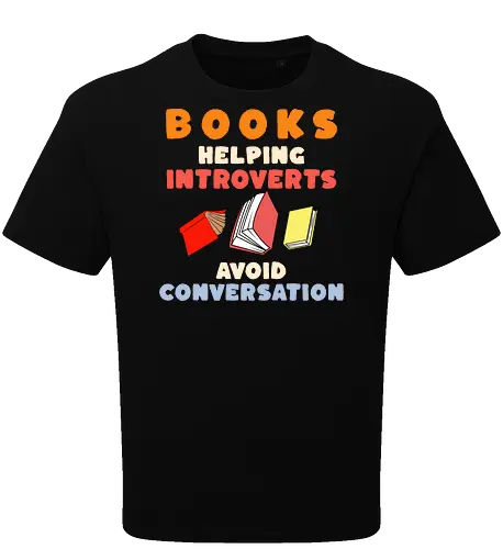Bücher Helfen Introvertierten Gespräche Zu Vermeiden – Lustiges Lese Humor Design