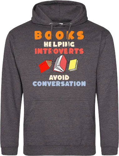Bücher Helfen Introvertierten Gespräche Zu Vermeiden – Lustiges Lese Humor Design