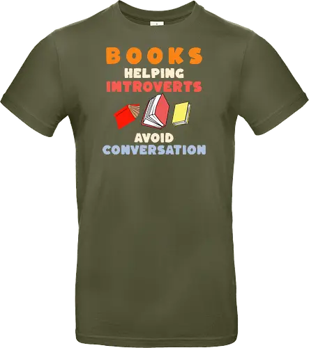 Bücher Helfen Introvertierten Gespräche Zu Vermeiden – Lustiges Lese Humor Design