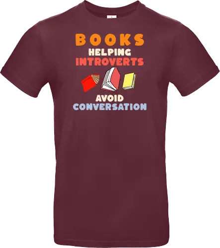 Bücher Helfen Introvertierten Gespräche Zu Vermeiden – Lustiges Lese Humor Design