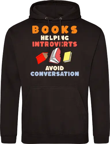 Bücher Helfen Introvertierten Gespräche Zu Vermeiden – Lustiges Lese Humor Design