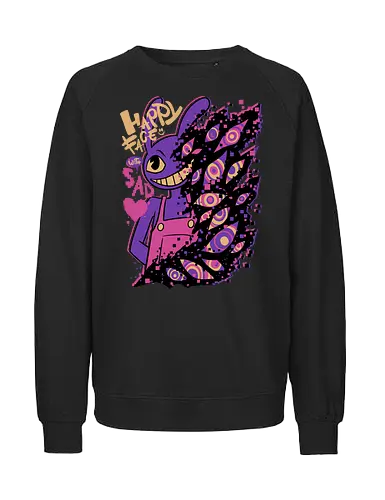 abstraction on progress - amazing, caine, pomni, jax, abstraction, glitch, monster, circus, cartoon, game - Fairtrade Sweatshirt