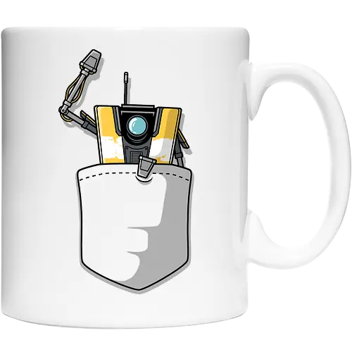 Gelber Roboter Tasche Süß Spiel Begleiter Pocket