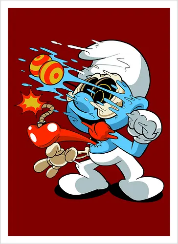 Explosives blaues Wesen