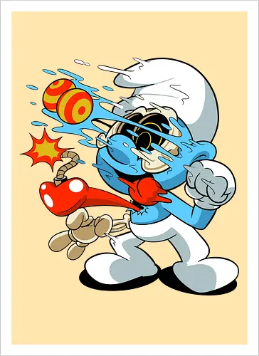 Explosives blaues Wesen