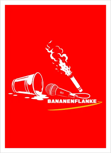 Bananenflanke Stadionshirt - Motiv weiß - Artprint