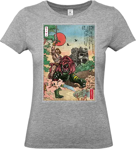 Prince of Eternia in Japan  - retro, battle cat, japanese art, fantasy movies, he, man, masters, universe - Standard T-Shirt (Women)